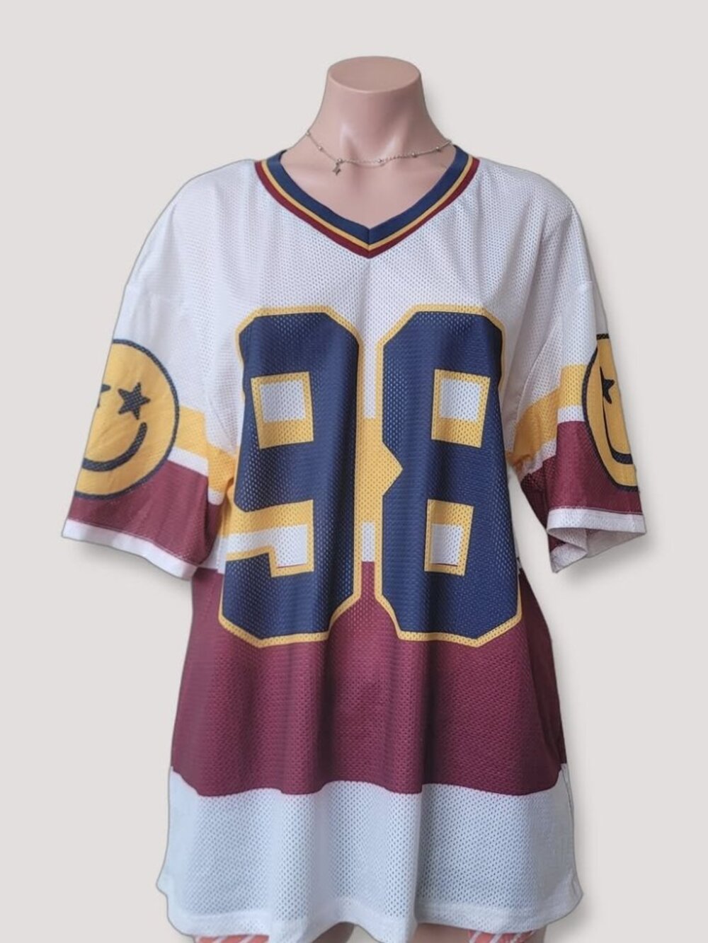 Basketball Oversized V-Neck Short Sleeve Shirt S